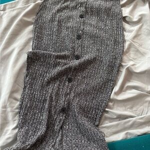 SHEIN Charcoal Button-Front Pencil Skirt